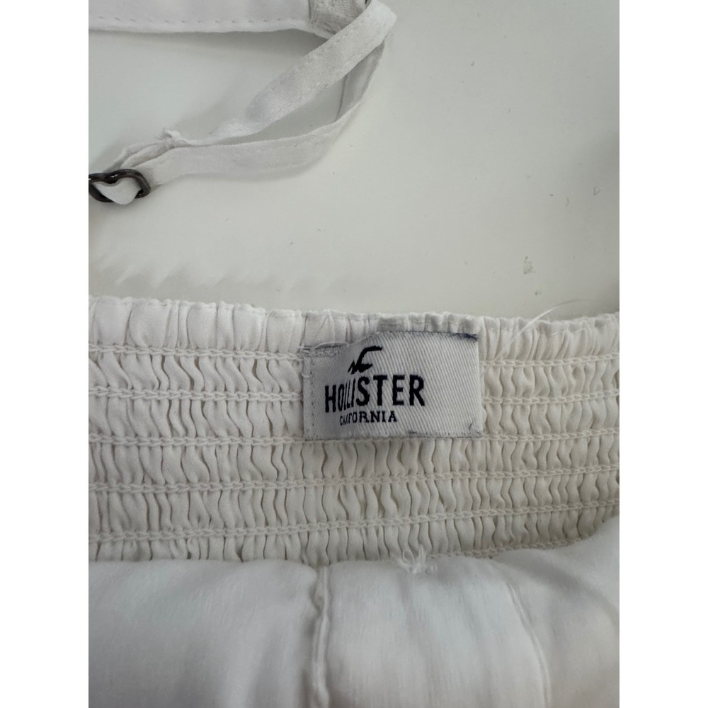 Hollister White Eyelet Button Front Romper Smocked Back Girly Jumpsuit NWT Sz S - Picture 8 of 13